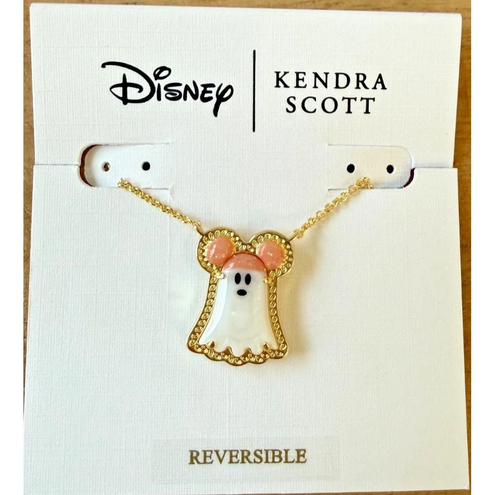 2026 Disney Parks Kendra Scott Mickey Mouse Ghost Necklace NEW Box